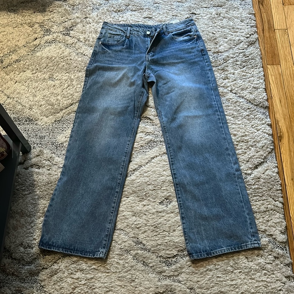 Low rise jeans , vintage washed